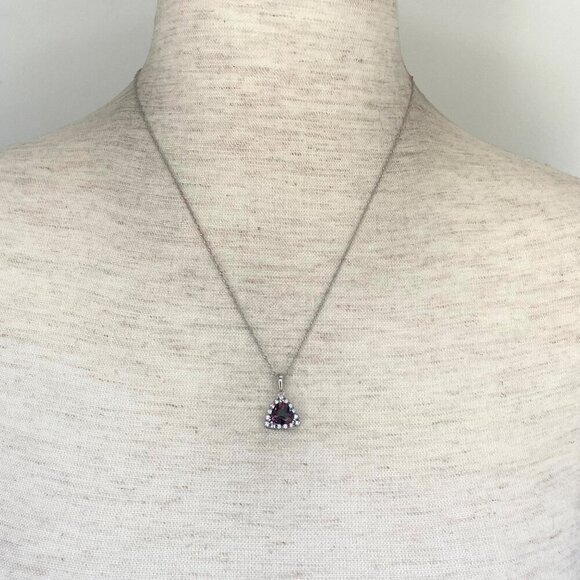 Sterling Silver 925 Trillion Cut Mystic Quartz Pendant Necklace 18" Rope Chain - Picture 2 of 16